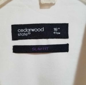Men's white dress shirt (Size 16, slim fit)